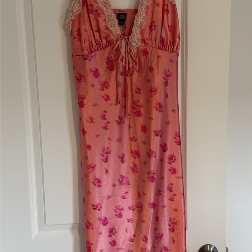 Wild Fable Pink Floral Satin Dress